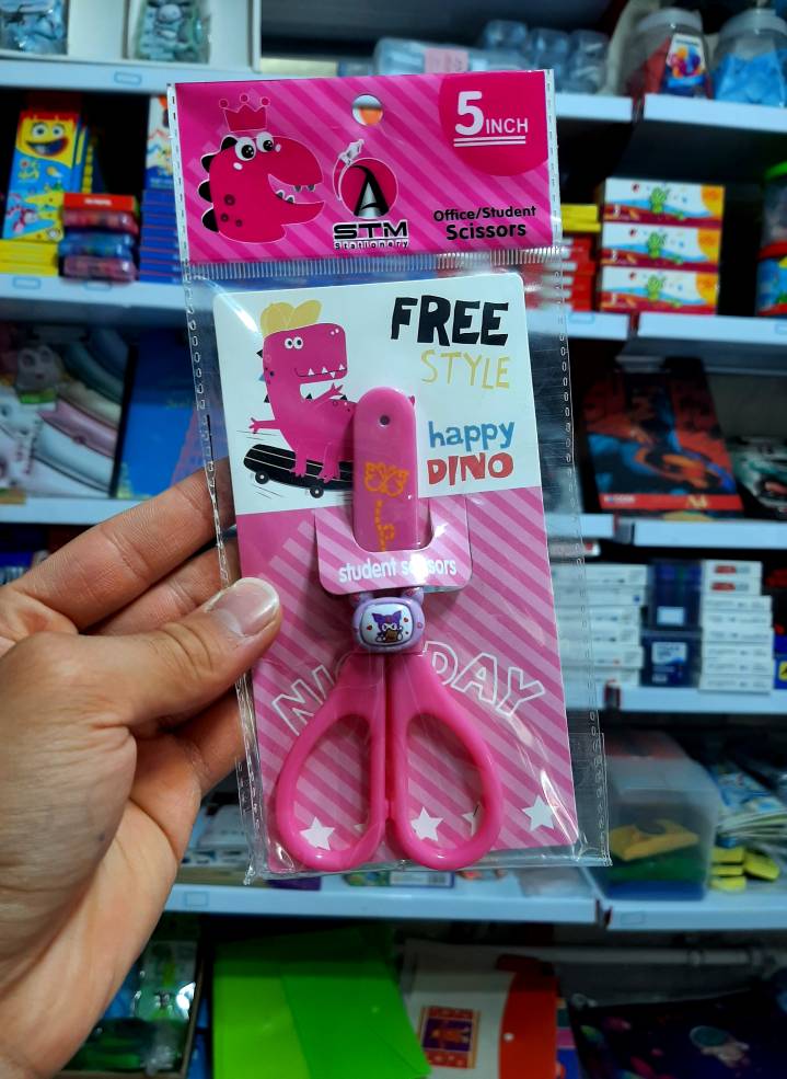 قیچی سر گرد غلافدار کرومی