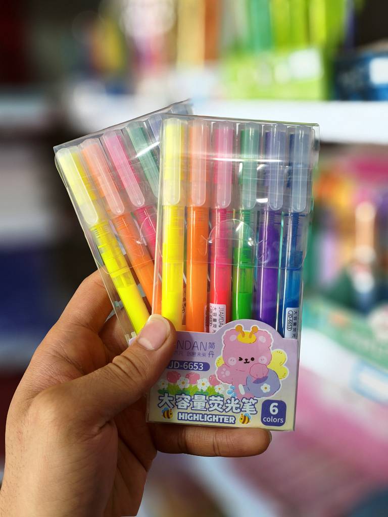 ماژِیک هایلایت مایع 6 عددی